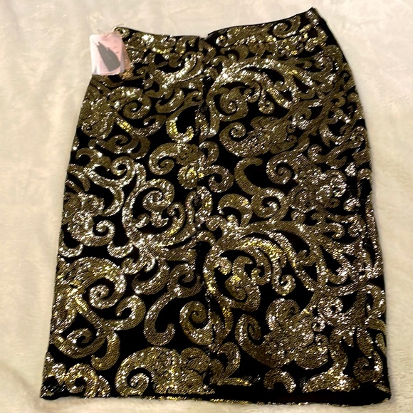 NWT Sequin midi skirt + two black tops - XS - Picture 3 of 12